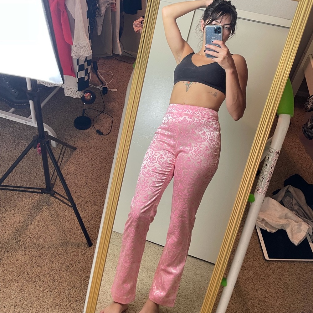 Sugar Thrills Elegant Obsession Floral Pink Pants